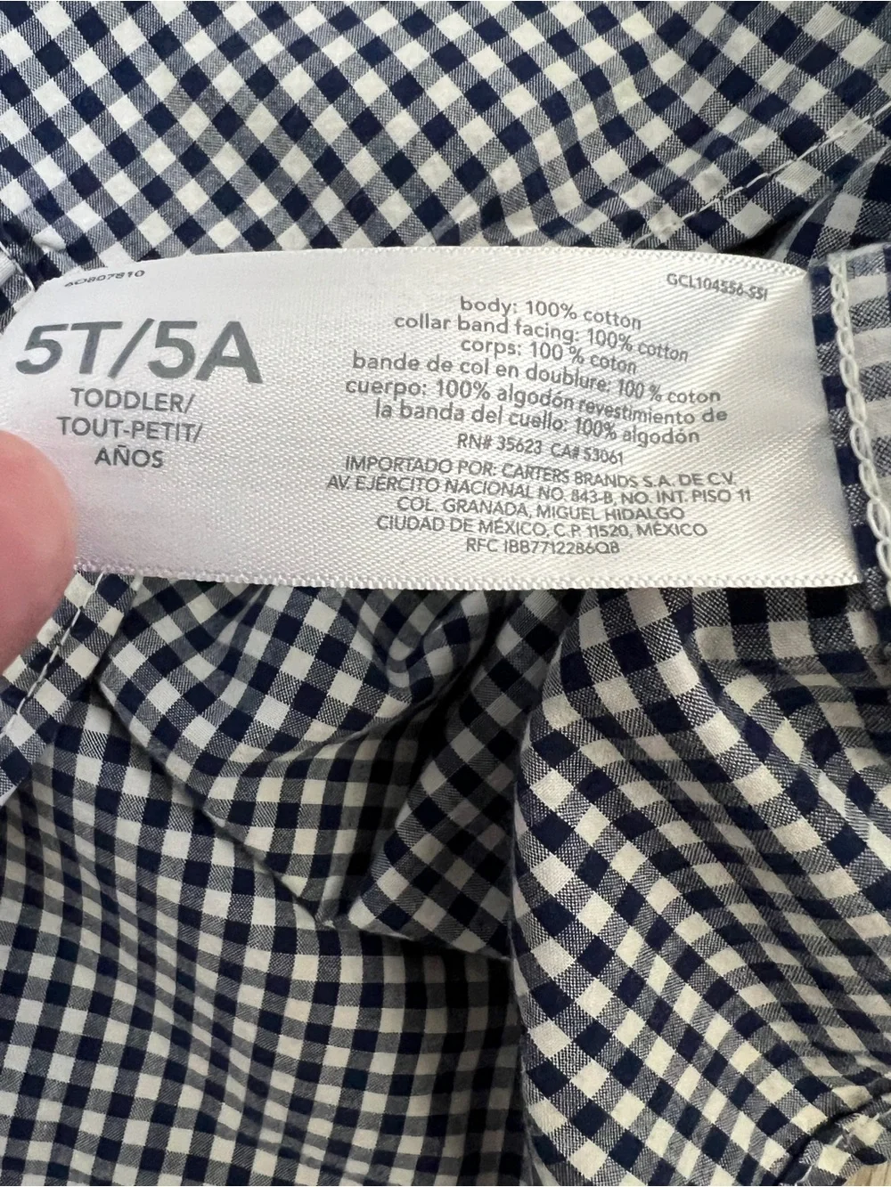 Gap Kids OshKosh Boys 4/5 Gingham Shirt Navy Pull On Shorts 2 Piece Outfit